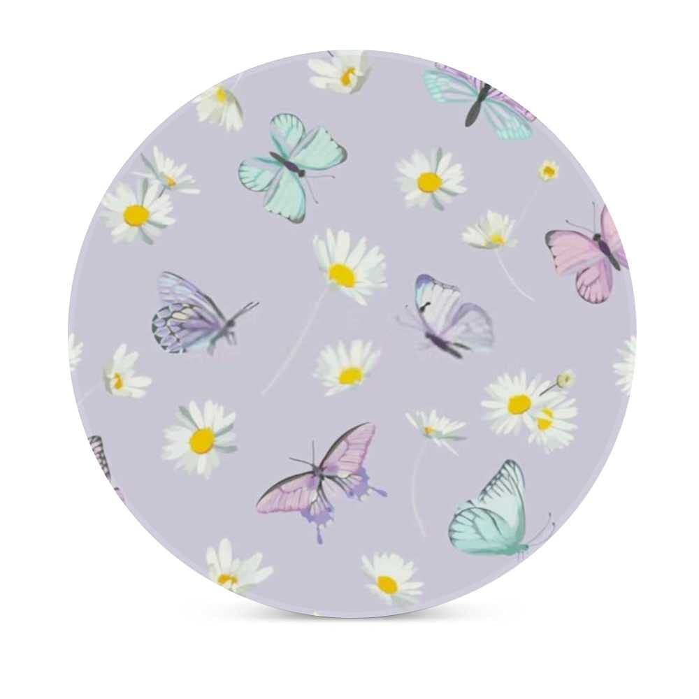 Dessous de verre céramique fleur et papillon, le cadeau de pendaison de crémaillère idéal