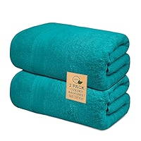 Utopia Towels Lot De 2 Draps De Bain Jumbo (88,9 X 177,8 Cm) – 600 G/m² 100 % Coton Filé à L'anneau, Très Absorbant, Séchage Rapide – Serviette De Bain Extra Large