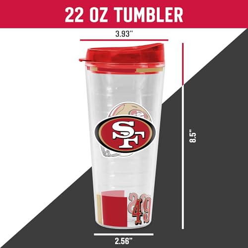 Image of Rico Industries NFL Football Double Wall Classic 16oz Or 20oz Tritan Tumbler W Lid