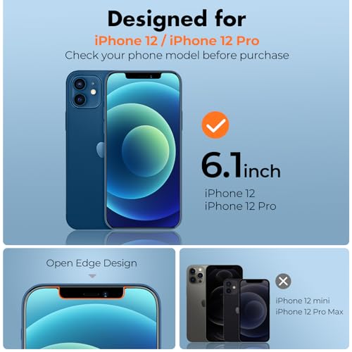 Image of UNBREAKcable 3-Pack Screen Protector for iPhone 12 / iPhone 12 Pro, Double Shatterproof Tempered Glass [Easy Installation] [9H Hardness] [99.99% HD Clear] [Case Friendly] for iPhone 6.1 inch