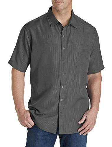Harbor Bay by DXL Men's Big and Tall Microfiber Comfort Grid Sport Shirt
