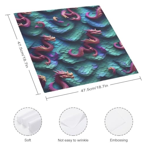 Servilletas de Tela 3D Dragon Scales 18.7x18.7 pulgadas 1 unidad miniatura 2