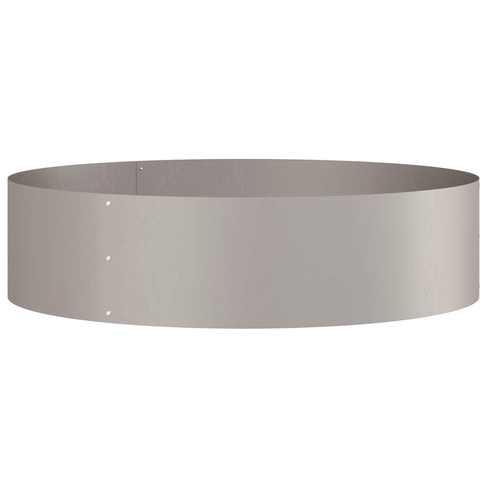 Anello per piante rotondo in acciaio, 80 x 80 x 20 cm, per esterni, moderno, resistente alle intemperie, facile montaggio con cacciavite, telaio per piante in acciaio robusto