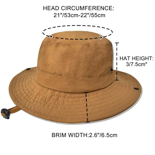 Image of Outdoor Kids Sun Hat UPF 50+ Quick Dry Foldable Bucket Hat Lightweight Adjustable Fishing Safari Hat for Girls and Boys