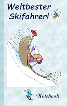 Weltbester Skifahrer: Motiv Notizbuch, Notebook, Einschreibbuch, Tagebuch, Kritzelbuch im praktischen Pocketformat
