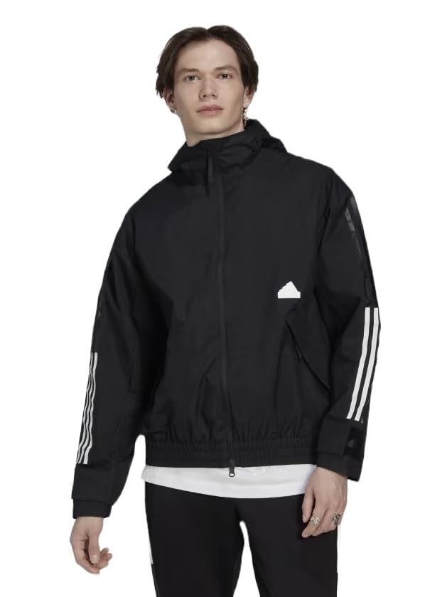 Veste tempête Adidas homme 3 bandes idéale pour vos trajets urbains quotidiens