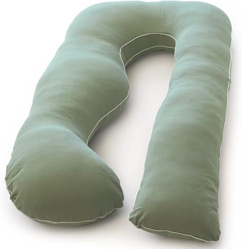 Image of Safe Multifunctional Microfiber U Shaped Pregnancy Pillow /Maternity Pillow. (Green-U-PIPEN-2)