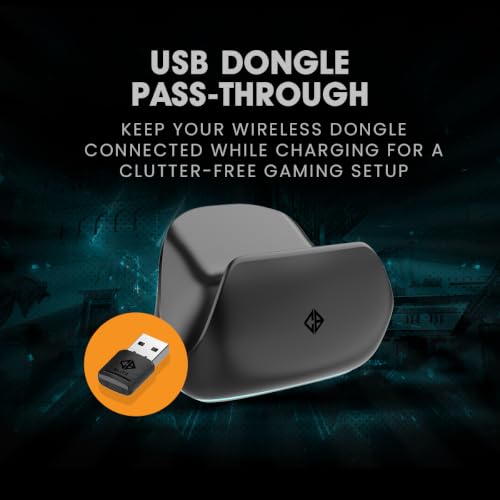 Image of Cosmic Byte Blitz Tri-Mode Controller Charging Dock with USB Dongle Pass-Through & LED Indicator, USB Type-C Powered (Black) Controller not Included