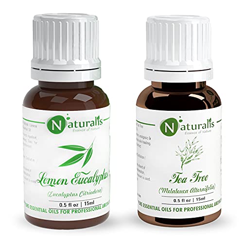 Image of Naturalis Essential Oil Gift Pack of 2-15ml (Lemon Eucalyptus Oil, Tea Tree Oil)
