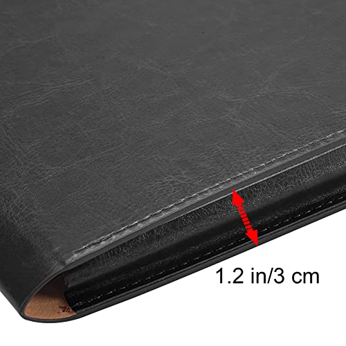 Vanra 1 Piece File Folders Pu Leather Expanding Document Holder File Jacket Filing Envelope For A4 Letter Size Paper With Invisible Magnetic Closure Black #TOP2