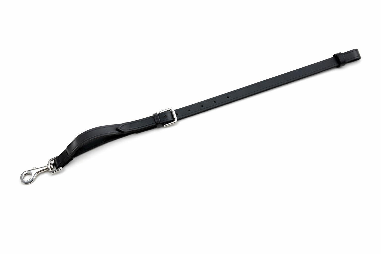 Standing Martingale Attachment with Elastic Insert, Black and Brown, 17" and 22", Black, 22"