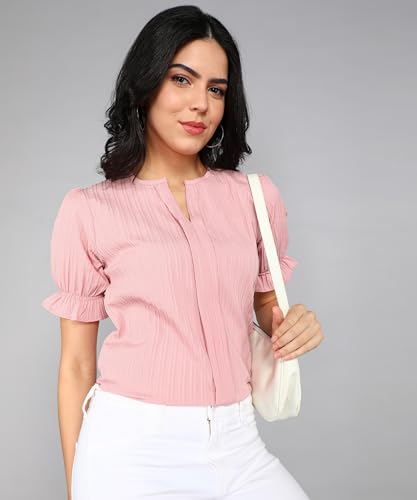 Image of Stylistico Summer Puff Half Sleeve Formal Top for Office wear Women Short Tops for Party Stylish Western Top Casual top for Womens Tops for Jeans