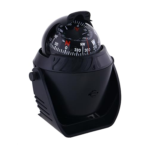 Boussole marine numérique noire TOYANDONA avec éclairage LED 12V pour la navigation de nuit
