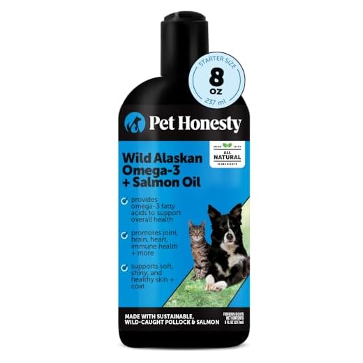 Wild Alaskan Omega-3 & Salmon Oil for Dogs and Cats - 100% Pure Natural Fish Oil for Skin & Coat Health, Shedding & Itch Relief - EPA DHA Fatty Acids for Joint Support & Heart - 8 oz