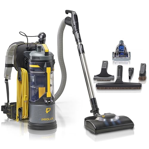 Prolux XForce Pro Bagless Commercial Backpack Vacuum with Electric Power Nozzle - Lightweight. Faster Cleaning. Lower Costs.
