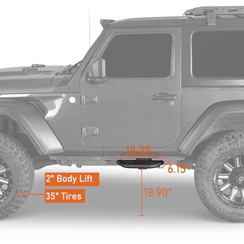 Estribos laterales para Jeep Wrangler JL 2 puertas miniatura 4