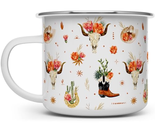 Mug Campfire Boho Floral Western Desert 16oz miniatura 1