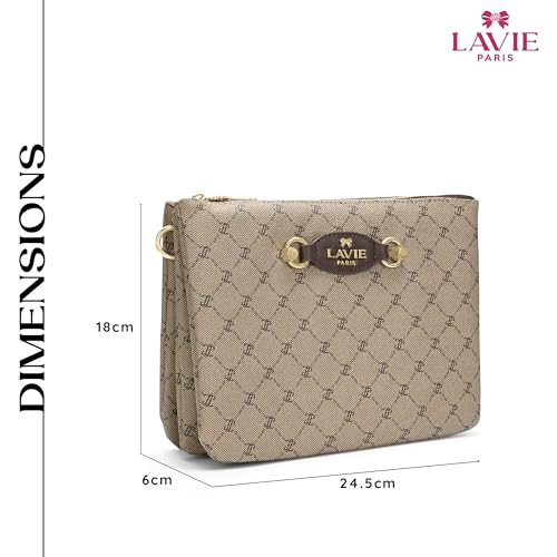 Image of LAVIE PARIS Women's Melvin 5 Compartment Crossbody Sling Bag | Ladies Purse Handbag | Gift for Women