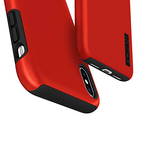 Incipio Dualpro Dual Layer Case For Iphone Xs Max (6.5") With Hybrid Shock-Absorbing Drop Protection - Iridescent Red/Black #TOP7