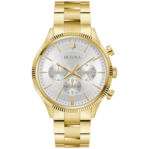 Bulova Men's Classic 6-Hand Chronograph Quartz Gold Stainless Ste...