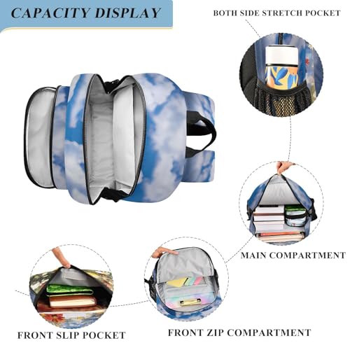 senya Daisy Sky Backpack Water-Resistant Bag Lightweight Bookbags with Reflective Strip3
