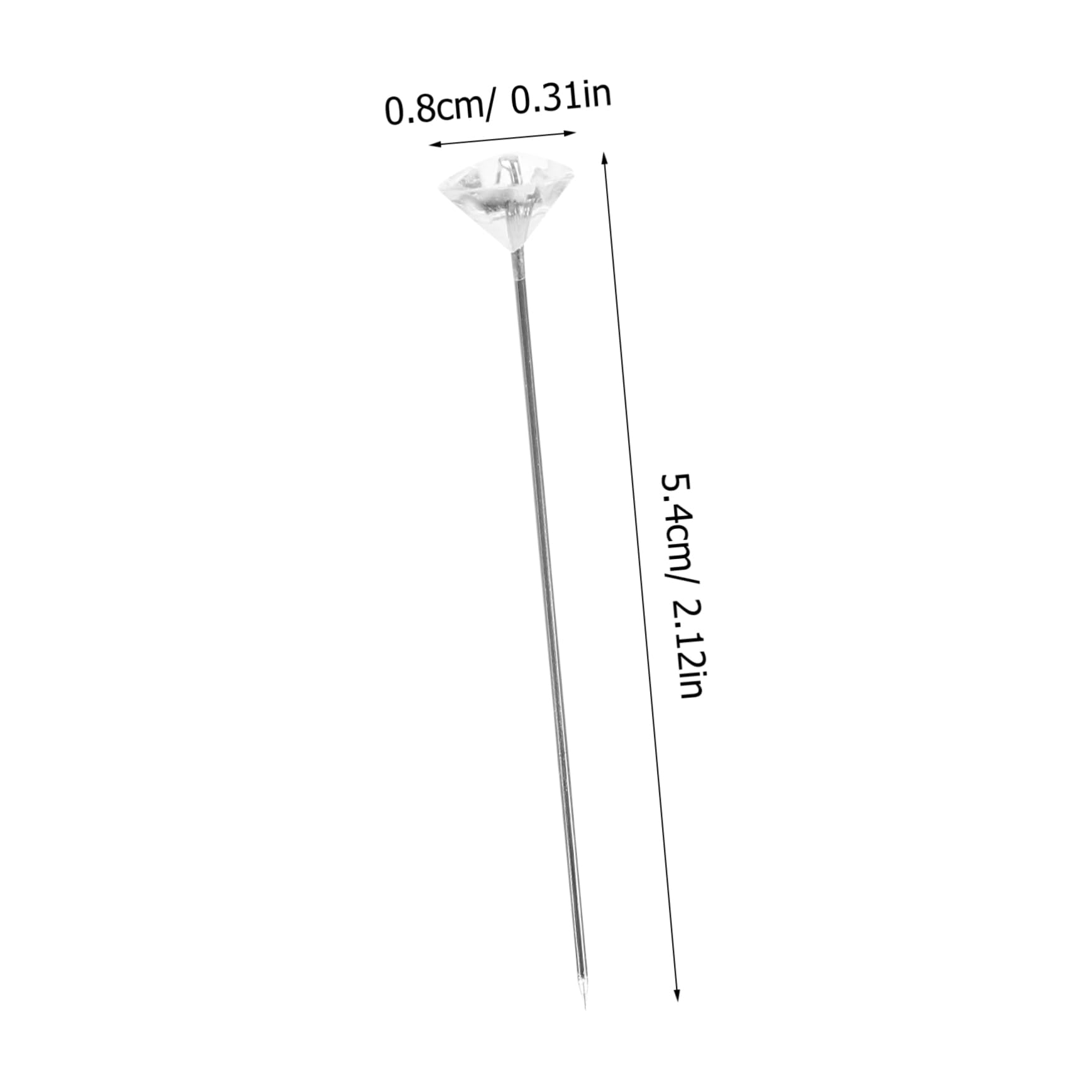 SEWACC 100pcs Wedding Flower Bouquet Pins Transparent Decorative Pins for Crafting Sewing Supplies Floral Arrangements High Transparency and Durability