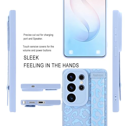 Image of Compatible with Samsung Galaxy S26 Ultra Case with Strap Wrist Blue