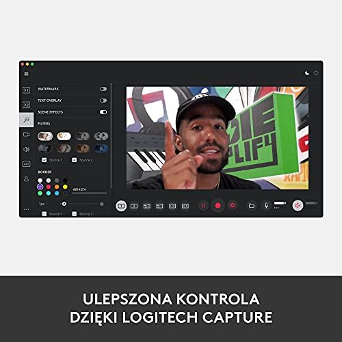 Logitech Streamcam Kamera Full Hd Ze Złączem Usb Typu C Do Przesyłania Strumieniowego Na Żywo I Tworzenia Treści, Pc/Mac - Szary,960-001281