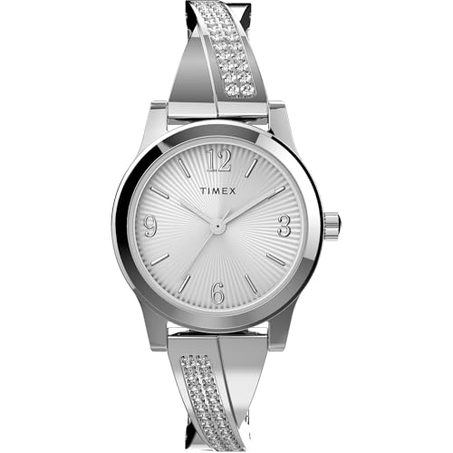 Image of TIMEX Main Street 25 mm Silver-Tone Dial Women Analog Watch- TW2V69600