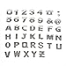 Juanya Ensemble 3D Autocollant Chrome pour Voiture 26 Alphabets Lettres Chiffres Argent Auto-Adhésif DIY Logo Décoration 40 Pièces