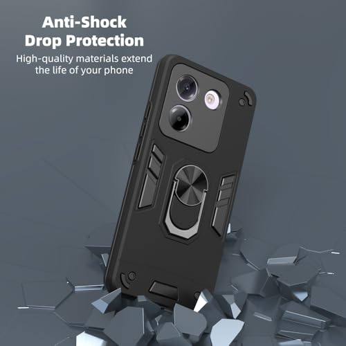 Image of NDCOM for Poco M7 Pro 5G Back Cover | Compatible with Poco M7 Pro 5+G Back Cover | Shockproof Ring Holder Case