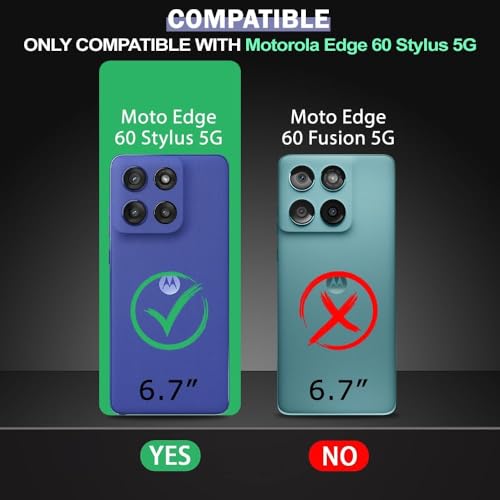 Image of COVERBLACK Flexible Rubber Case Back Cover for Compatible Model with Motorola Moto Edge 60 Stylus - Transparent