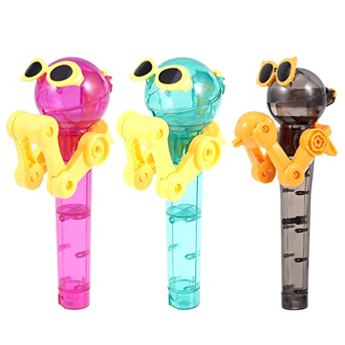 ABOOFAN 3pcs Lollipop Robot Holder Lollipop Case Lollipop Candy Storage for Kids Girls Toddlers Boys
