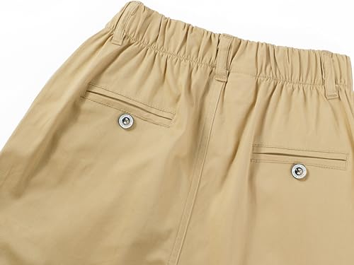 Pantalón corto transpirable de niño estilo chino liso con elástico 5