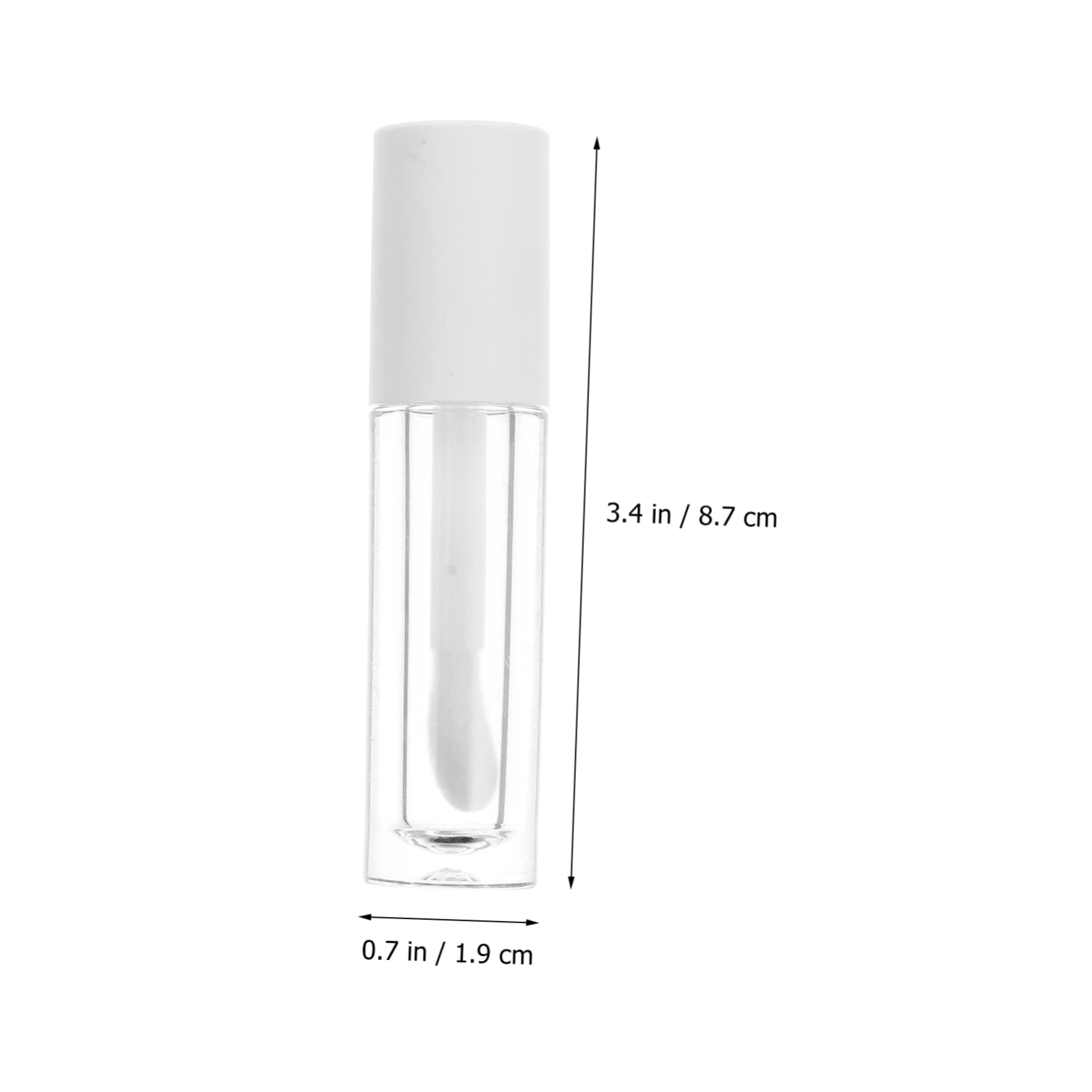 UKCOCO 10pezzi Trasparente Per Lucidalabbra Tubetto Rotondo Bianco Per Balsamo Per Labbra Per Labbra Realizzato in Materiale Abs Durevole