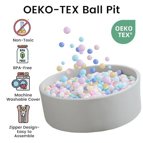 image for Zedachica Ball Pit for Toddlers 35.43''x11.81 Baby Ball Pits Soft Memo