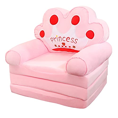 Canapé Pliable pour Enfants, Fauteuil en Peluche pour Enfants, Fauteuil-Lit Siège de Canapé Rembourré pour Filles Et Garçons,C