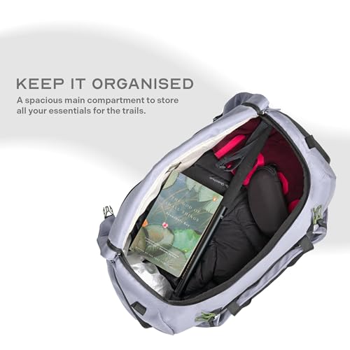 Image of Assembly Duffle Bag for Travelling | Travel Bag for Men & Women with Shoe Compartment for Hiking, Trekking - Durable 600D Ripstop Fabric - Tear-Resistant | 60L | Scape