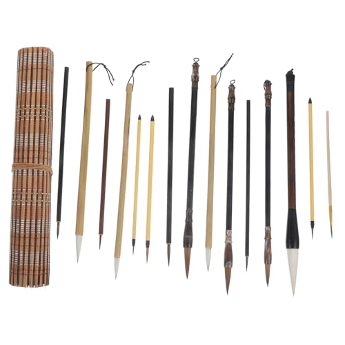 STOBOK 1 セット 細心の注意を払ったストローク、フックラインペン、中国画用ブラシセット 伝統書道 書道ブラシ 中国の書道ペン 書道マーカー 伝統的な墨筆 書道ペンキット 筆文字 毛筆 木