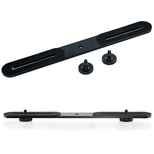 Exmax® Dual Flash Bracket Holder For 1/4" Screw Tripod Light Stand Dslr Camera #TOP6