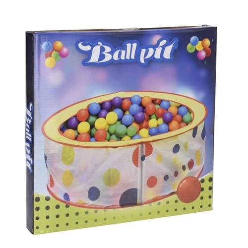 WELL HOME MOBILIARIO & DECORACIÓN WH14728 POP-UP Ballpool aus Polyester, Ø 83 x 30 cm, bunt, 83x83x30