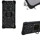 Porte-bagues métallique adhésif [vous pouvez choisir de le fixer à l'étui ou de l'utiliser séparément] Rotation à 360 degrés + support de voiture à ventouse magnétique