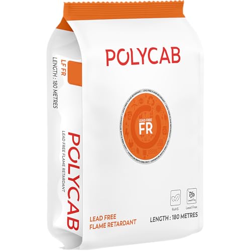 Polycab LF FR 180M coil | 4 SQ MM | Flame Retardant technology | Lead free insulation | 99.97% high purity copper | Rodent protection | RoHS & REACH c