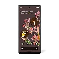 Google Pixel 6 – Android 5G Smartphone ohne SIM-Lock mit 50 Megapixel-Kamera und Weitwinkelobjektiv – [128 GB] – Stormy Black