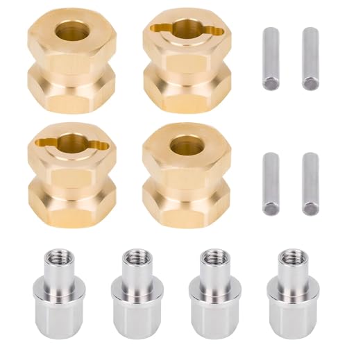 Adaptateurs hexagonaux de roue Axial SCX10 II D90 1/10 RC laiton robuste