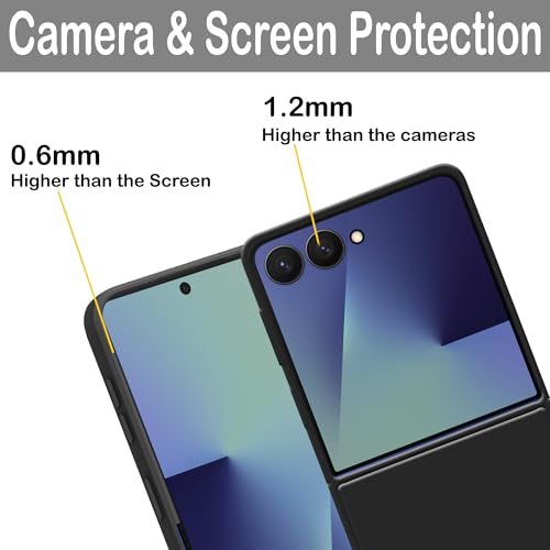 Image of amazon basics Hard Case Cover for Samsung Galaxy Z Flip 7 5G (Black)