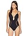 Produktbild Kenneth Cole New York Damen Front Keyhole Mesh One Piece Swimsuit Einteiliger Badeanzug, Schwarz // Netzeinsatz, Medium