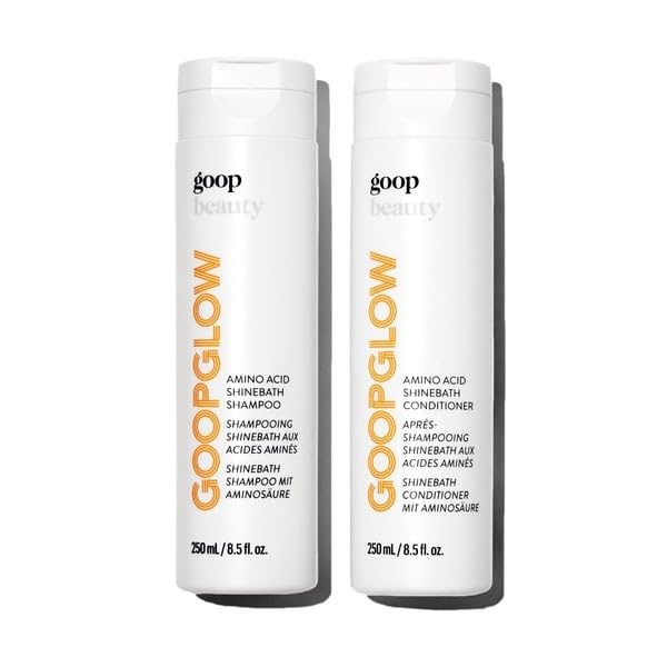 goop Beauty - Juego de champú y acondicionador de aminoácidos  Champú hidratante de 8.5 onzas líquidas para hidratar el cabello y aumentar el brillo
