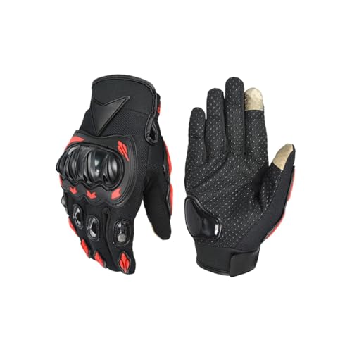 Opilroyn Guantes de moto para hombre, guantes de moto, carcasa rígida, guantes de conducción para hombre, con dedos táctiles, tejido transpirable, cómodo para escalada, motocross, motocicleta