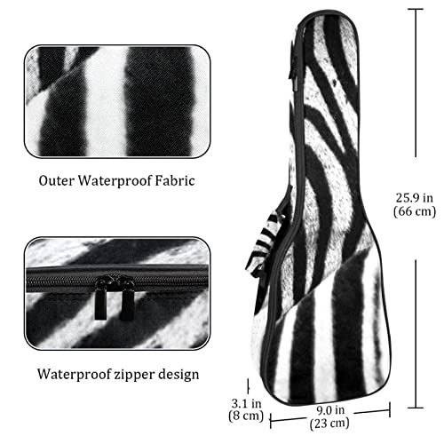 Housse pour ukulélé – Motif zèbre noir et blanc – Rembourrage en éponge de 10 mm d’épaisseur – 53,3 cm – Avec sangles… - Les Beatles, Paul McCartney, John Lennon, RIngo Starr, George Harrison Housse pour ukulélé - Motif zèbre noir et blanc - Rembourrage en éponge de 10 mm d'épaisseur - 53,3 cm - Avec sangles… – Image 5